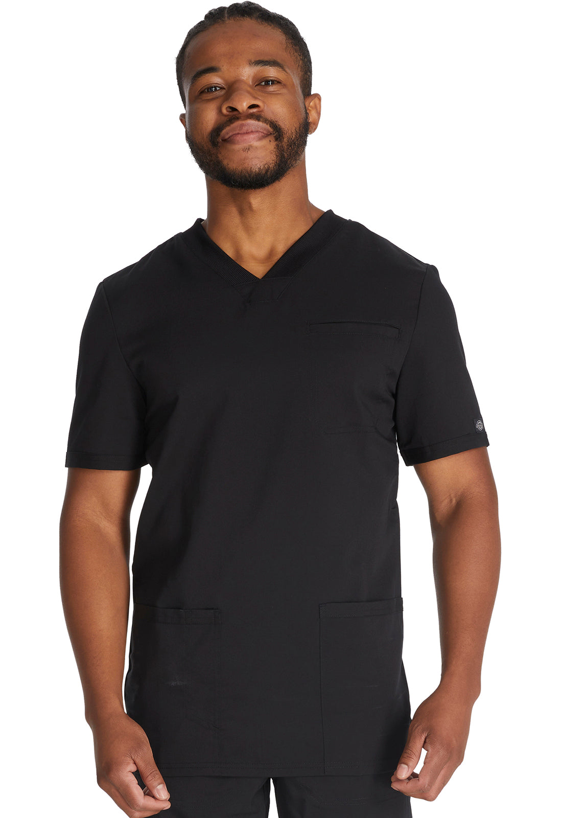 Balance DK845 Men's V-Neck Top Black Model Image Front | Dickies