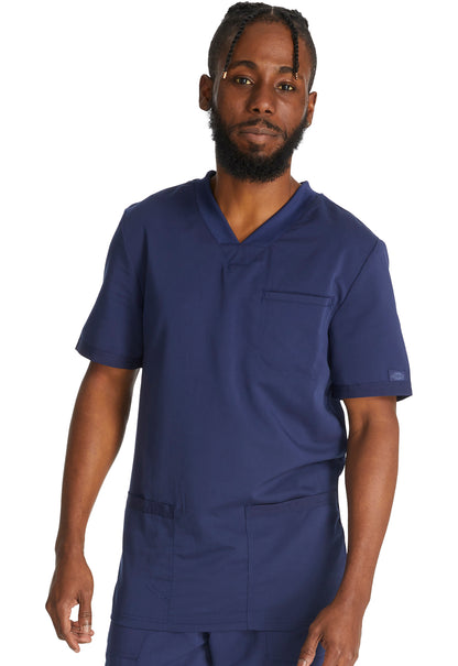 Balance DK845 Men's V-Neck Top Navy Model Image Front | Dickies