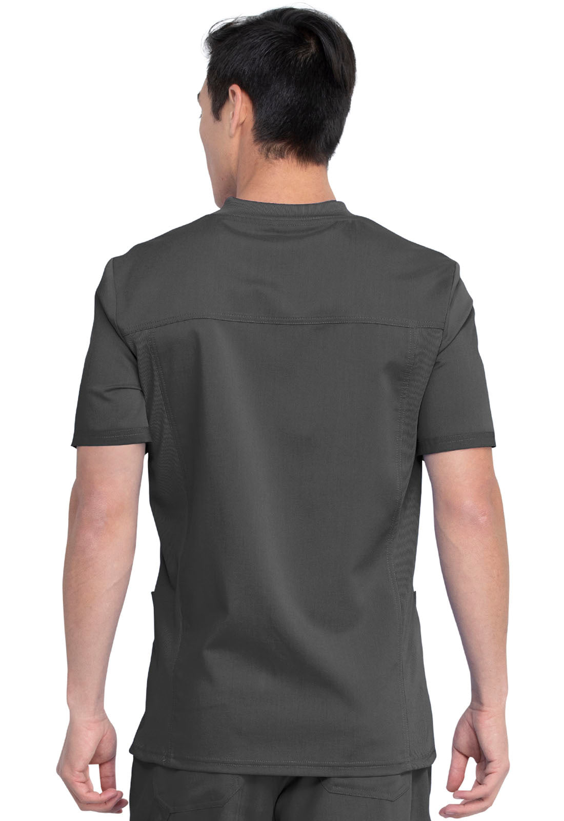 Balance DK845 Men's V-Neck Top Pewter Model Image Back | Dickies