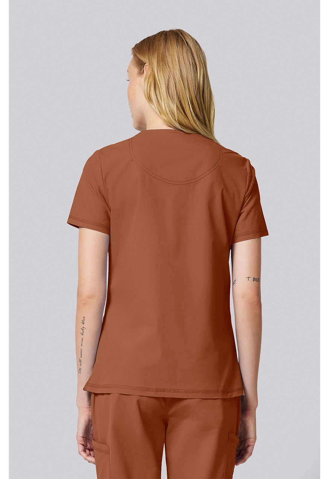 Forge DK856 Women's V-neck Scrub Top Ginger Glow