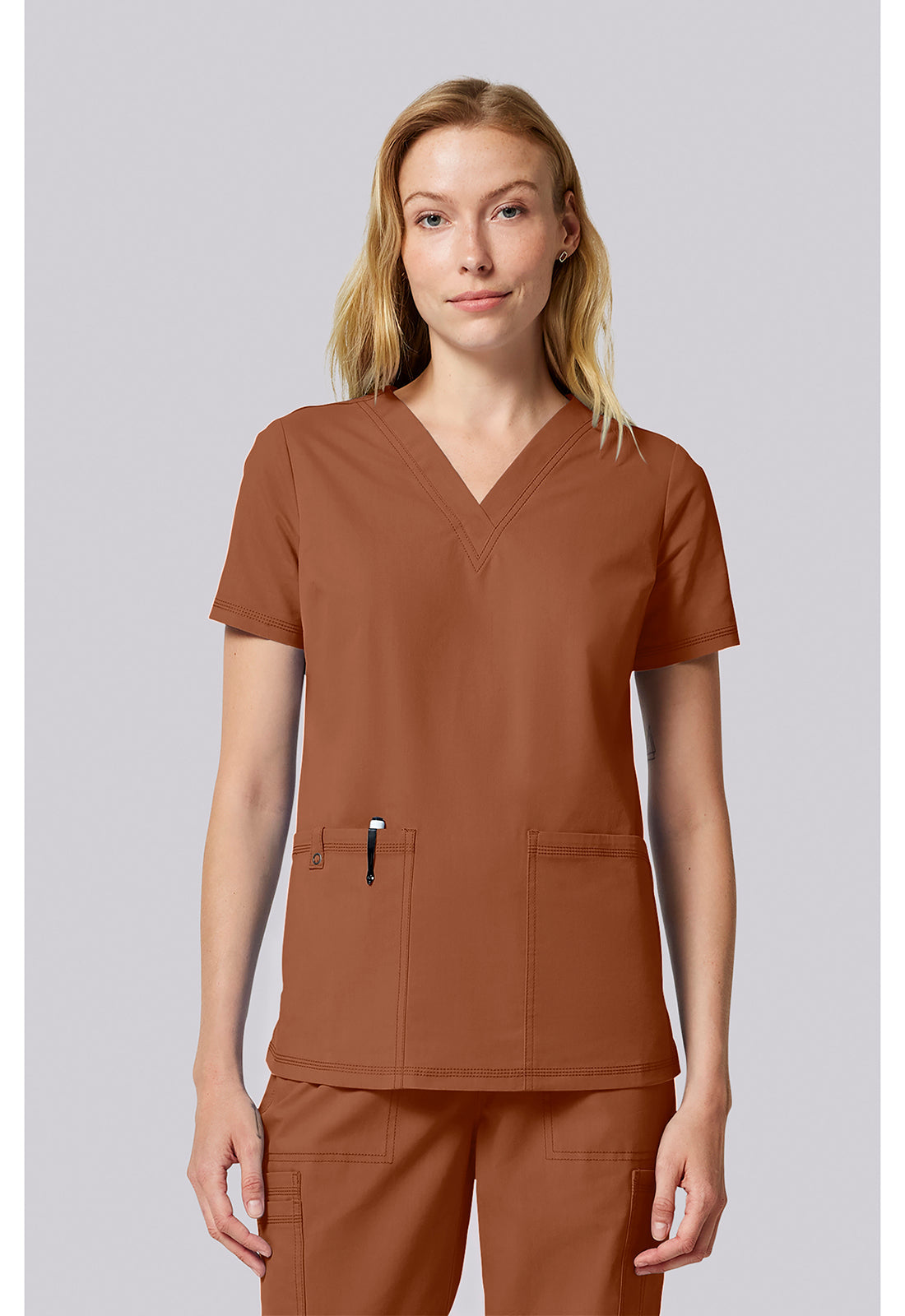 Forge DK856 Women's V-neck Scrub Top image 1