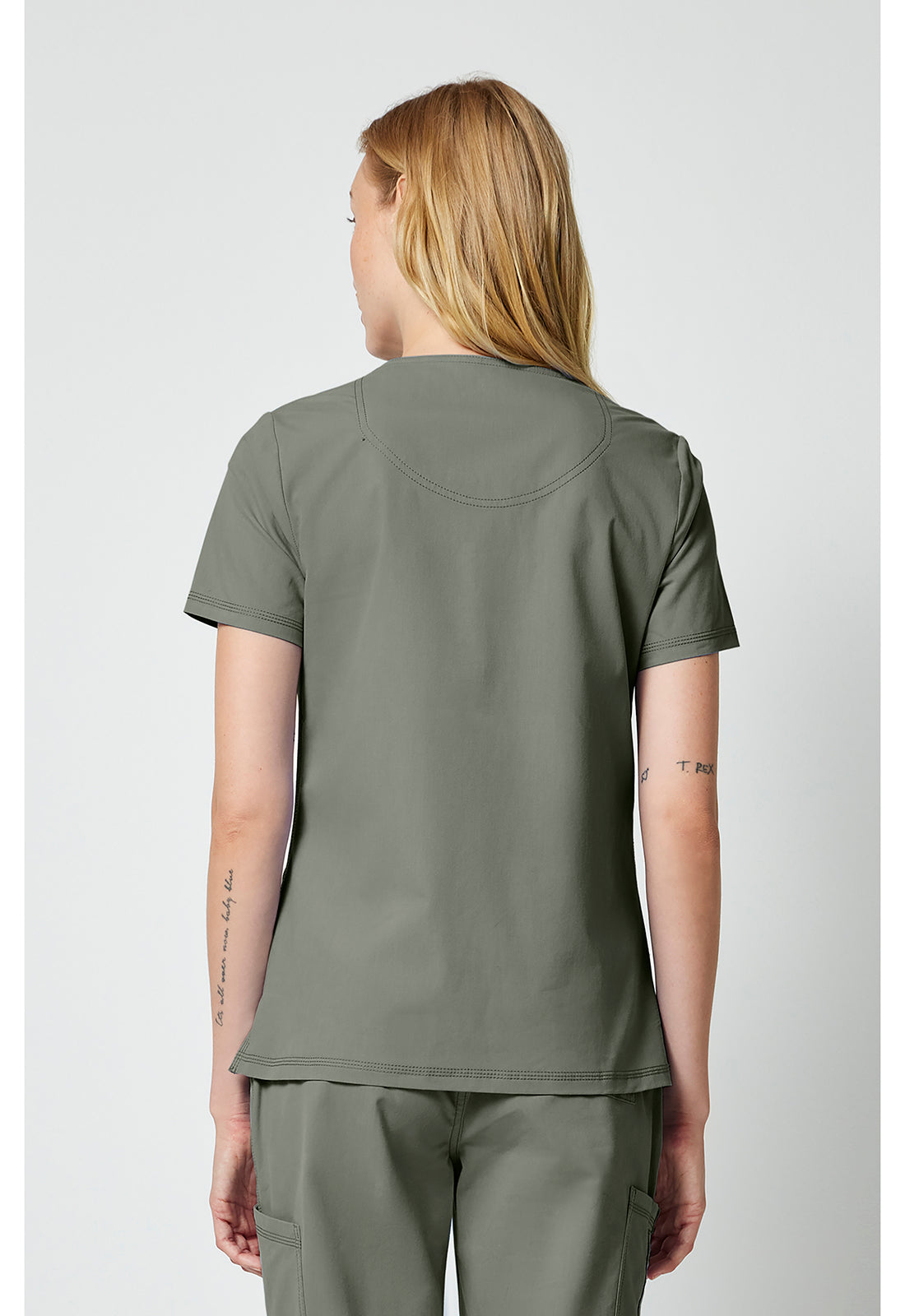 Forge DK856 Women's V-neck Scrub Top Moonstone