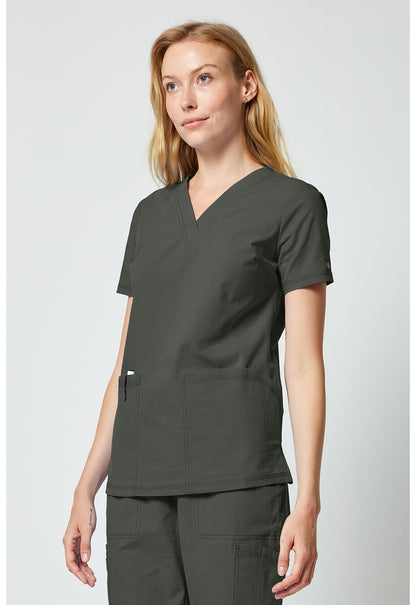 Forge DK856 Women's V-Neck Top Olive