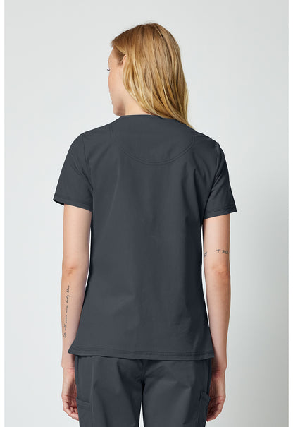Forge DK856 Women's V-neck Scrub Top Pewter