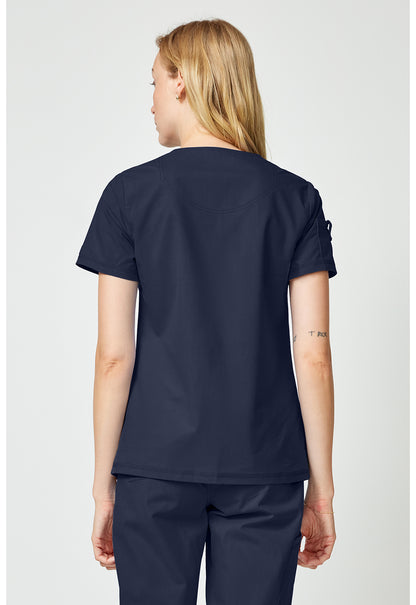 Forge DK857 Women's Tuck In Scrub Top Navy