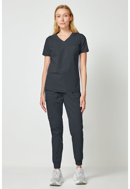 Forge DK857 Women's Tuck In Scrub Top Pewter