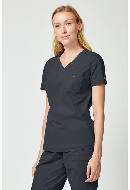 Forge DK857 Women's Tuck In Scrub Top Pewter