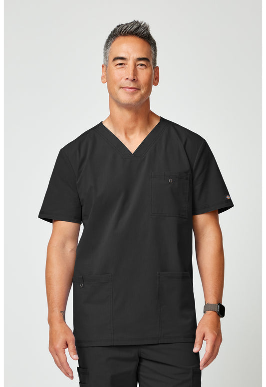 Forge DK859 Men's V-Neck Scrub Top Black