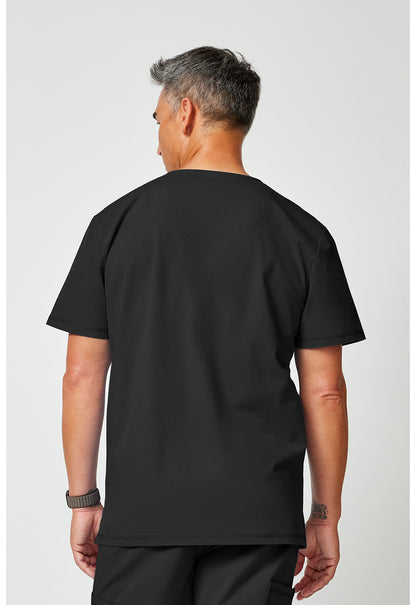 Forge DK859 Men's V-Neck Scrub Top Black