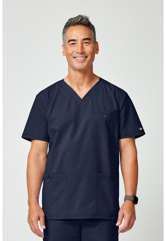 Forge DK859 Men's V-Neck Scrub Top Navy