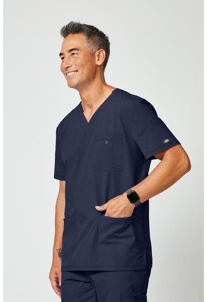 Forge DK859 Men's V-Neck Scrub Top Navy