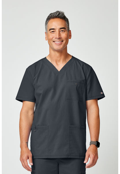 Forge DK859 Men's V-Neck Scrub Top Pewter