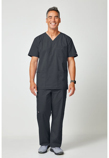 Forge DK859 Men's V-Neck Scrub Top Pewter