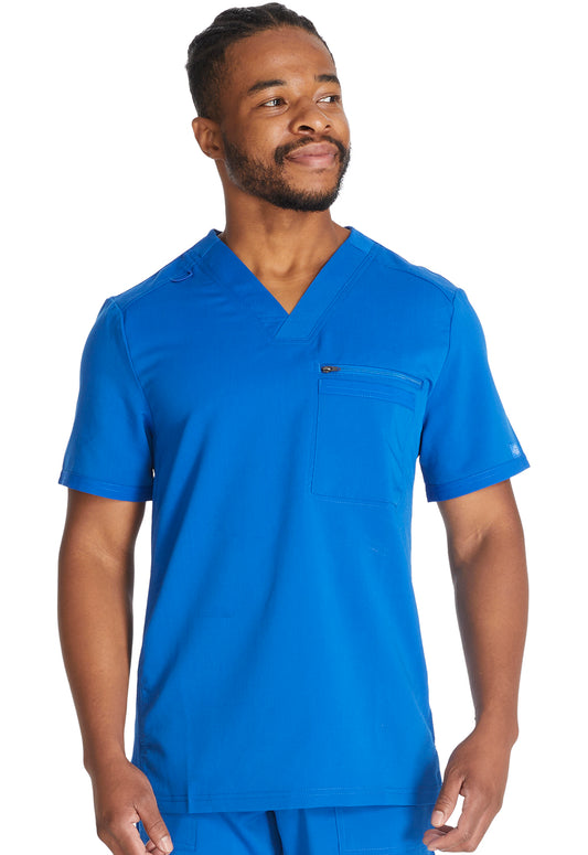 Balance DK865 Men's Tuckable V-Neck Top Royal Model Image Front | Dickies