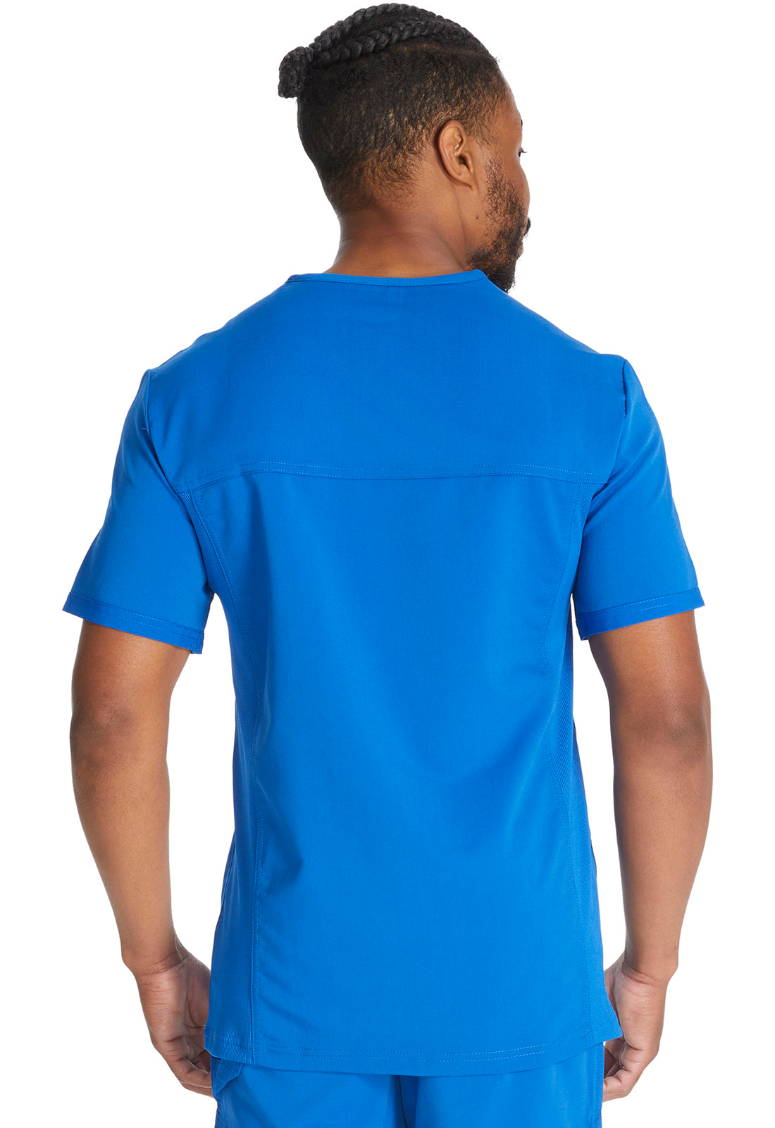 Balance DK865 Men's Tuckable V-Neck Top Royal Model Image Back | Dickies