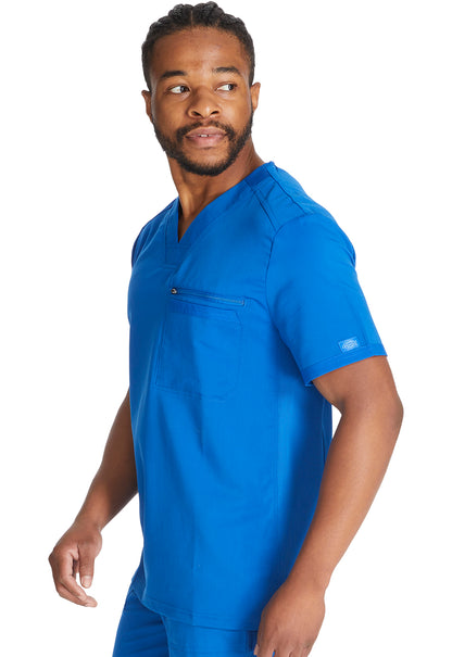 Balance DK865 Men's Tuckable V-Neck Top Royal Model Image Right Side | Dickies