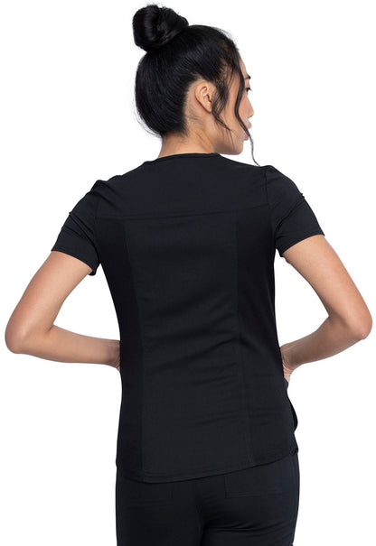 Balance DK875 V-Neck Top Black Model Image Back | Dickies