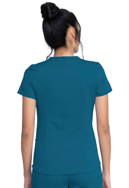 Balance DK875 V-Neck Top Caribbean Blue Model Image Back | Dickies