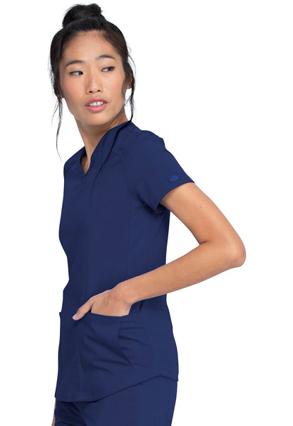 Balance DK875 V-Neck Top Navy Model Image Right Side | Dickies