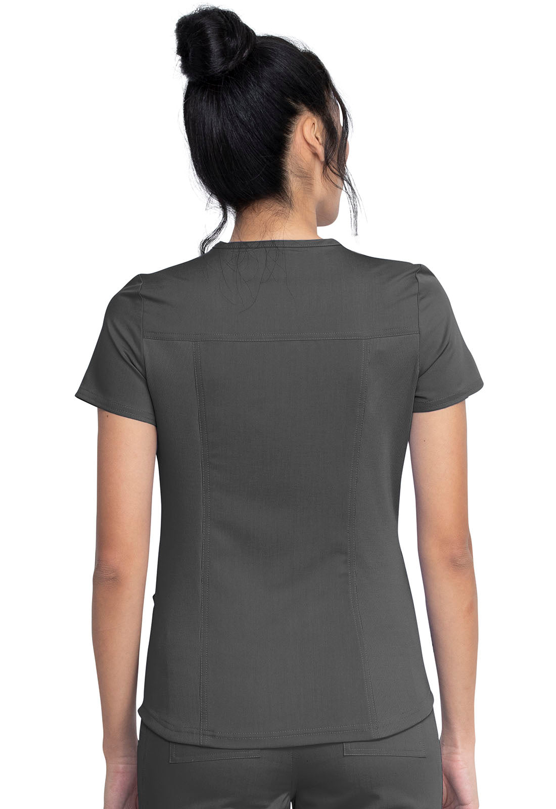 Balance DK875 V-Neck Top Pewter Model Image Back | Dickies