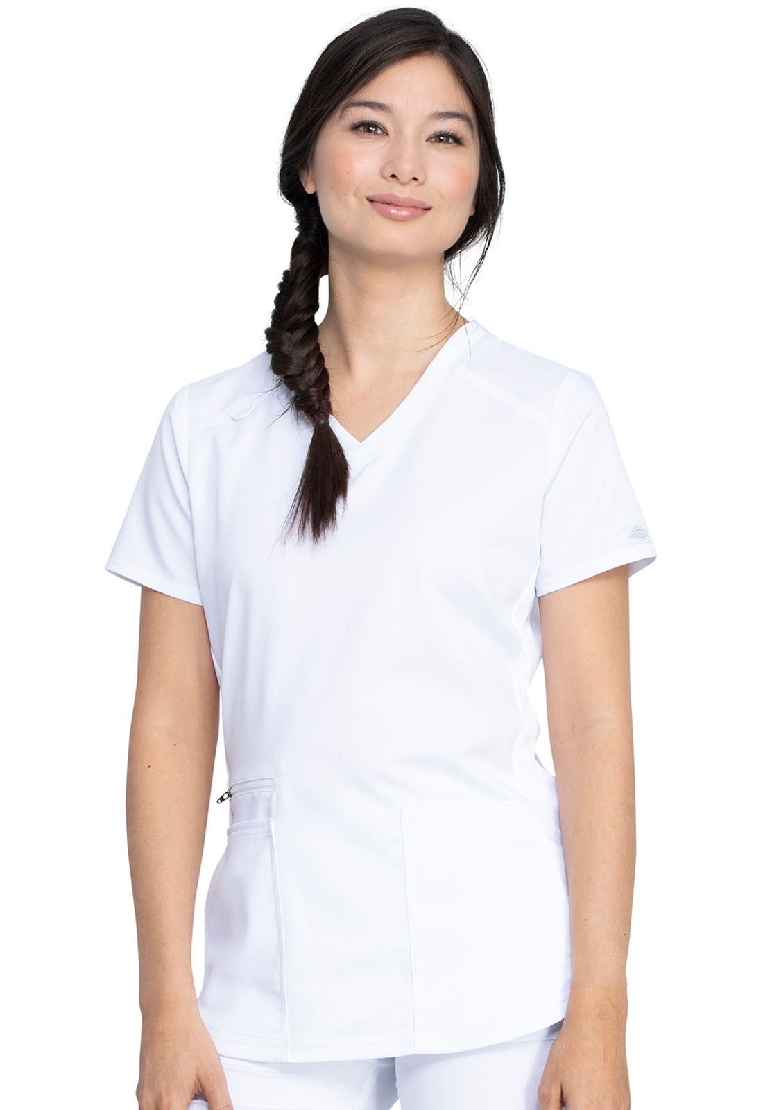 Balance DK875 V-Neck Top White Model Image Front | Dickies