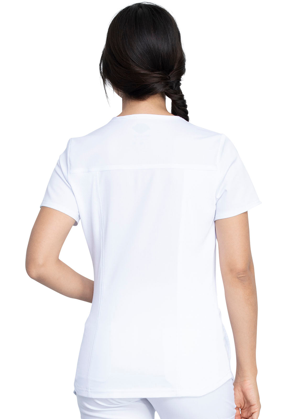 Balance DK875 V-Neck Top White Model Image Back | Dickies