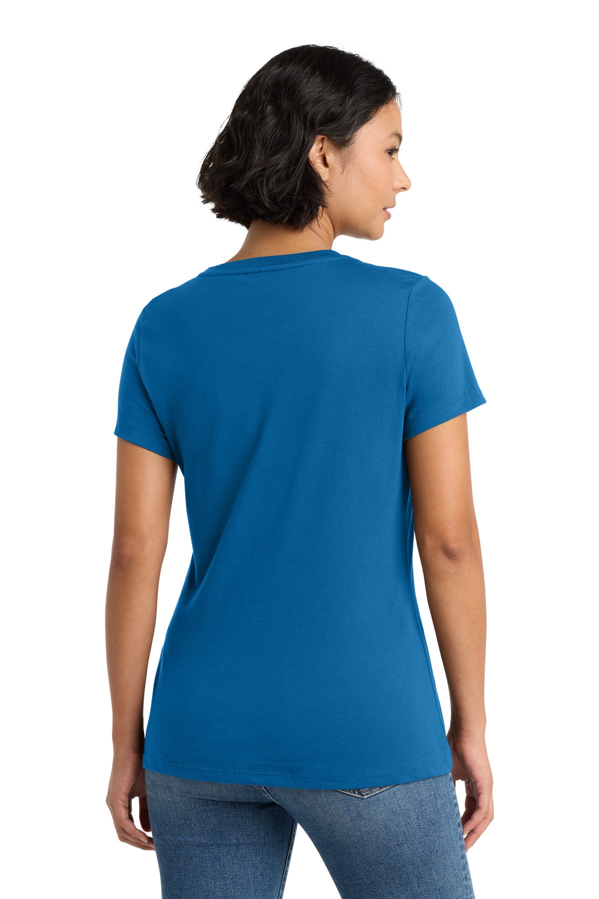 District Women's Perfect WeightTee DM104L Bright Blue