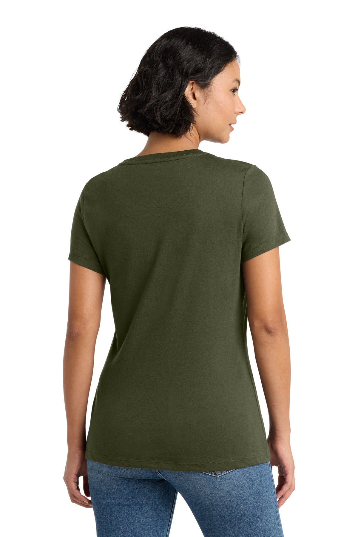 District Women's Perfect WeightTee DM104L Military Green
