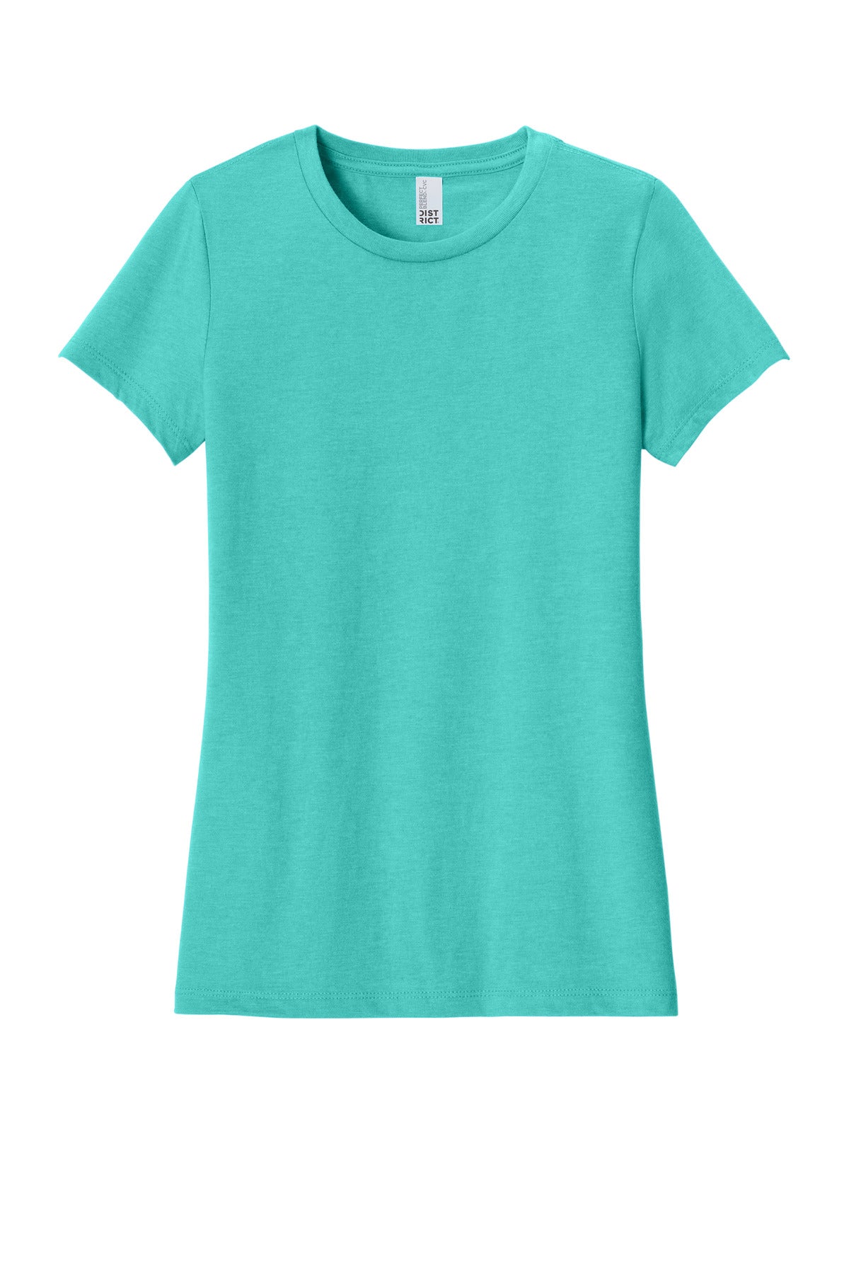 District Women's Perfect Blend CVC Tee DM108L Aqua Heather