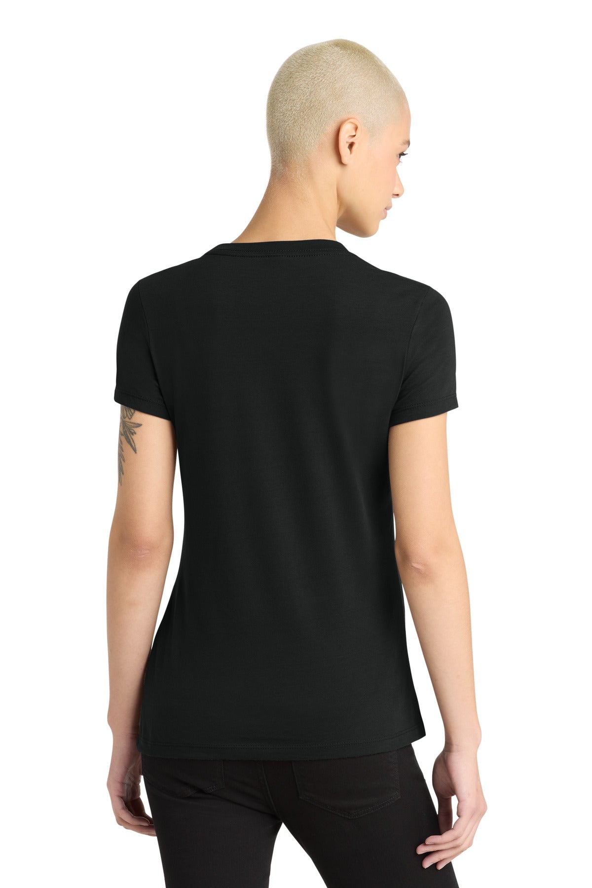 District Women's Perfect Blend CVC Tee DM108L Black