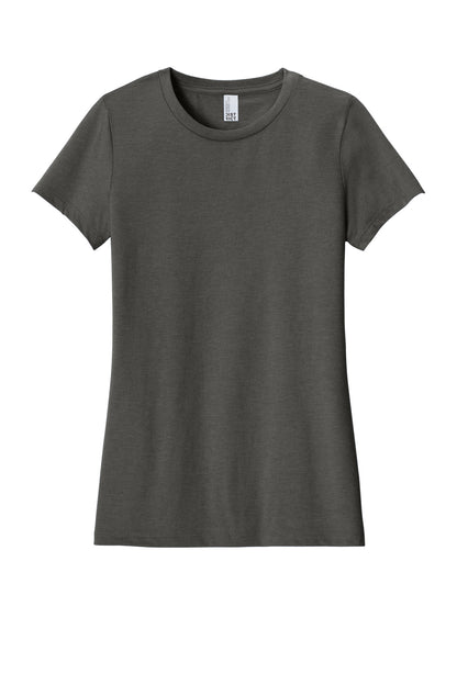 District Women's Perfect Blend CVC Tee DM108L Heathered Charcoal