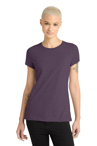 District Women's Perfect Blend CVC Tee DM108L Heathered Eggplant