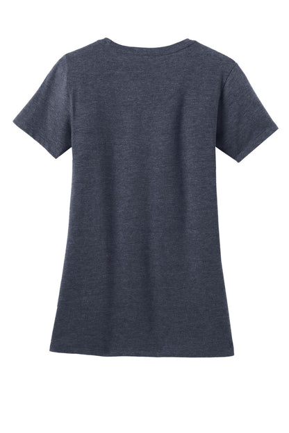 District Women's Perfect Blend CVC Tee DM108L Heathered Navy