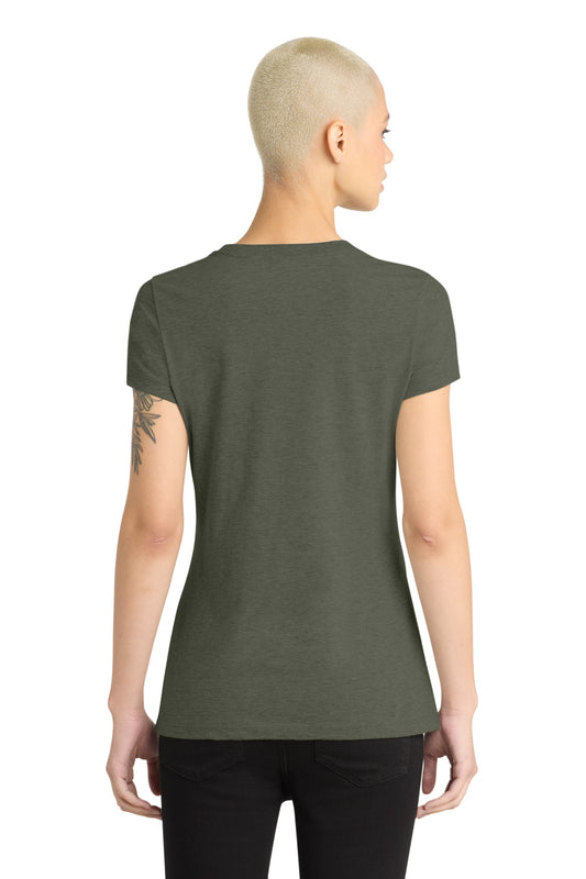 District Women's Perfect Blend CVC Tee DM108L Heathered Olive