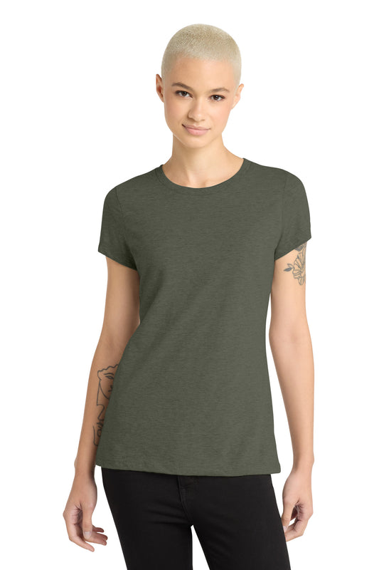 District Women's Perfect Blend CVC Tee DM108L Heathered Olive