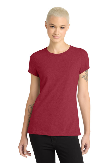 District Women's Perfect Blend CVC Tee DM108L Heathered Red