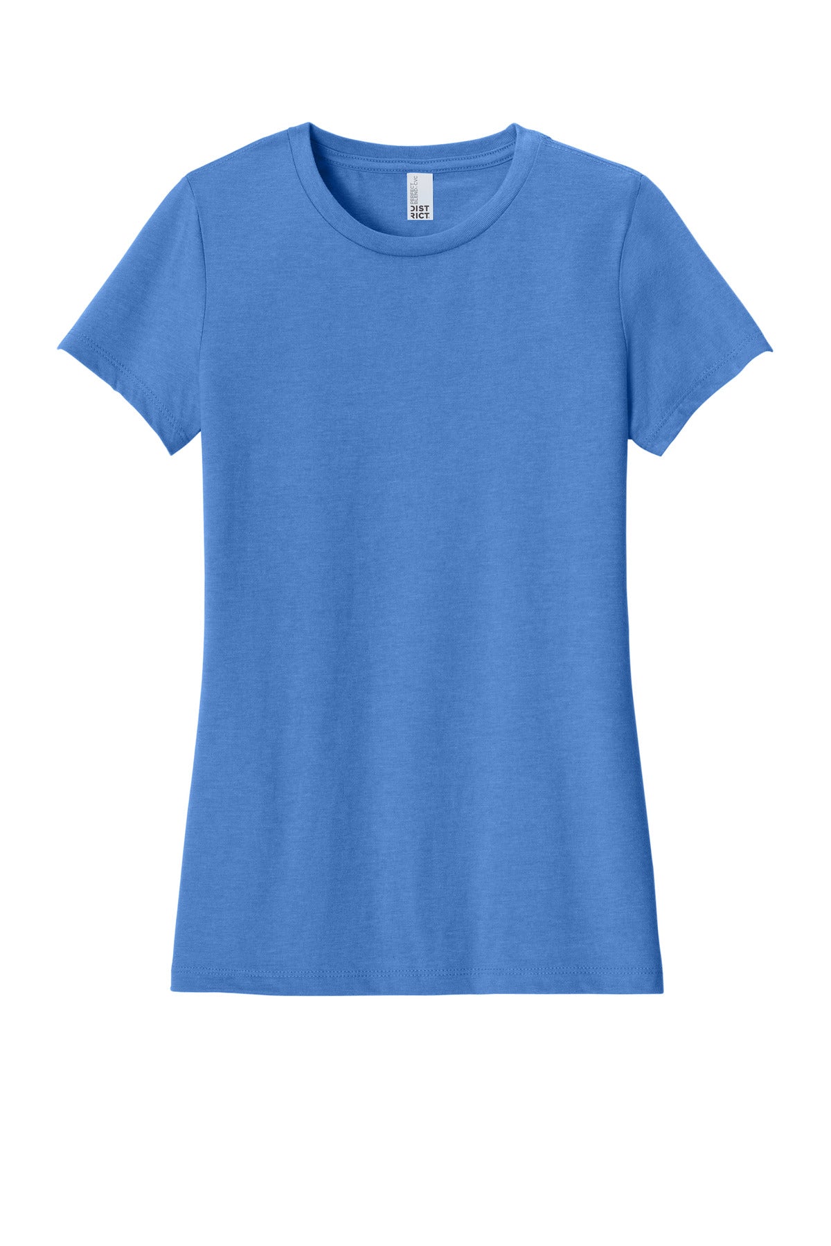 District Women's Perfect Blend CVC Tee DM108L Heathered Royal
