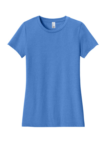 District Women's Perfect Blend CVC Tee DM108L Heathered Royal