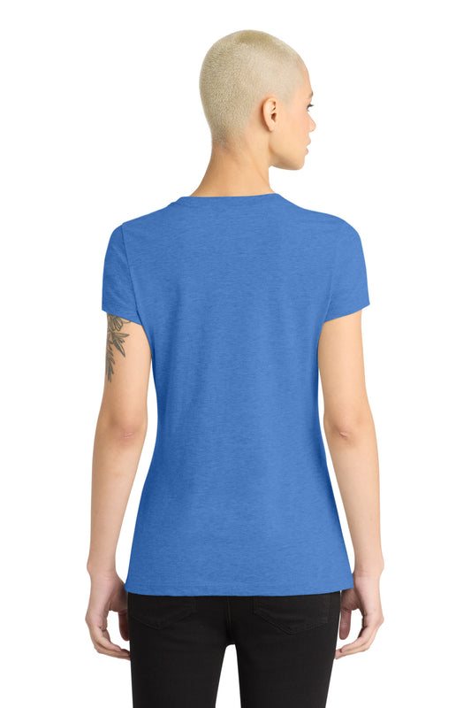 District Women's Perfect Blend CVC Tee DM108L Heathered Royal