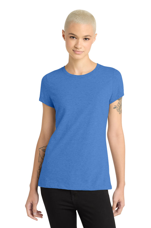 District Women's Perfect Blend CVC Tee DM108L Heathered Royal