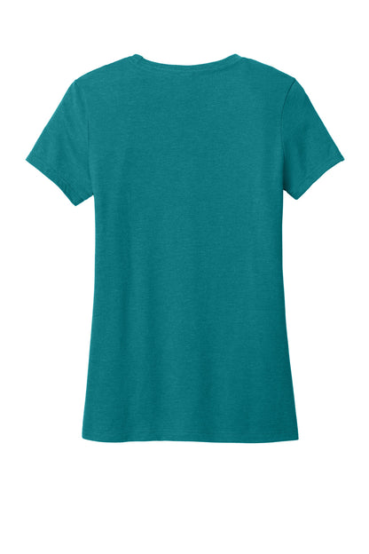 District Women's Perfect Blend CVC Tee DM108L Heathered Teal