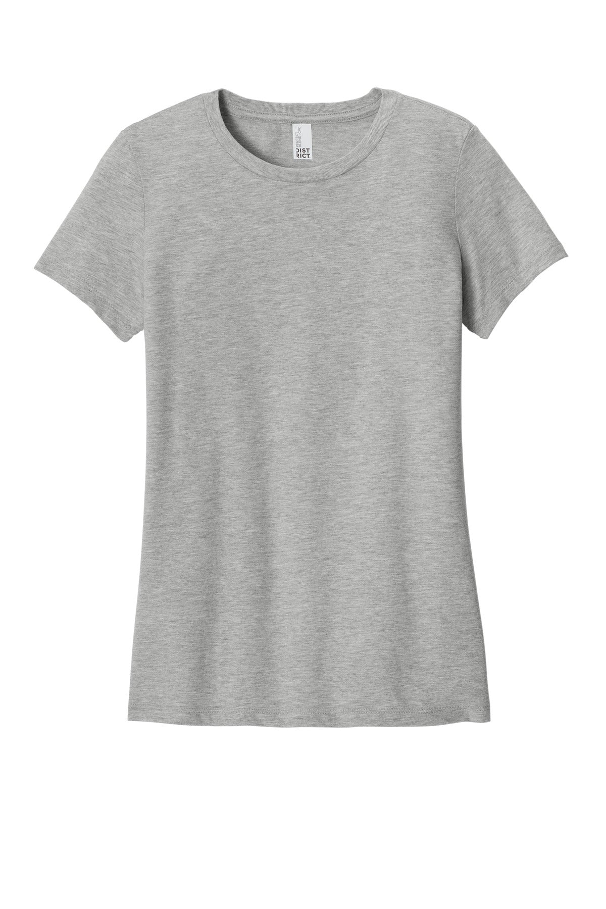 District Women's Perfect Blend CVC Tee DM108L Light Heather Grey