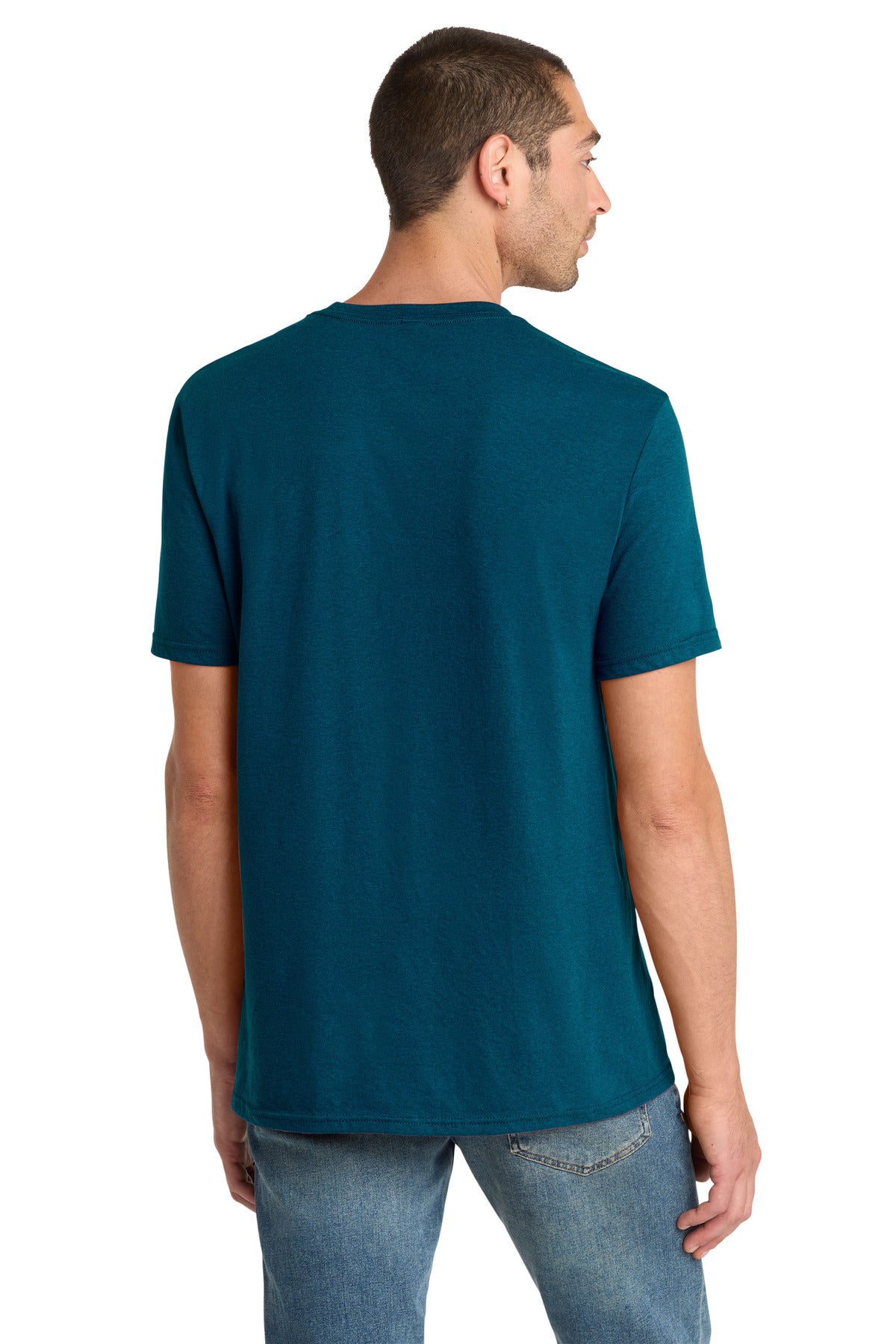 District Perfect Blend CVC Tee DM108 Deep Turquoise Fleck