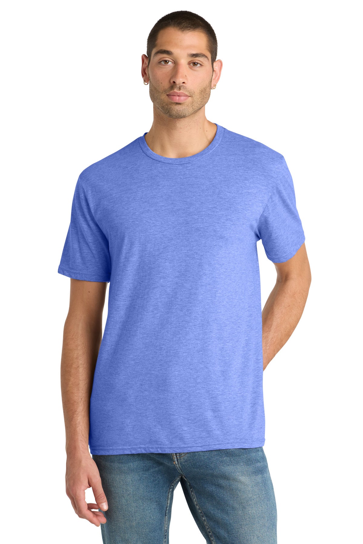 District Perfect Blend CVC Tee DM108 Electric Purple Heather