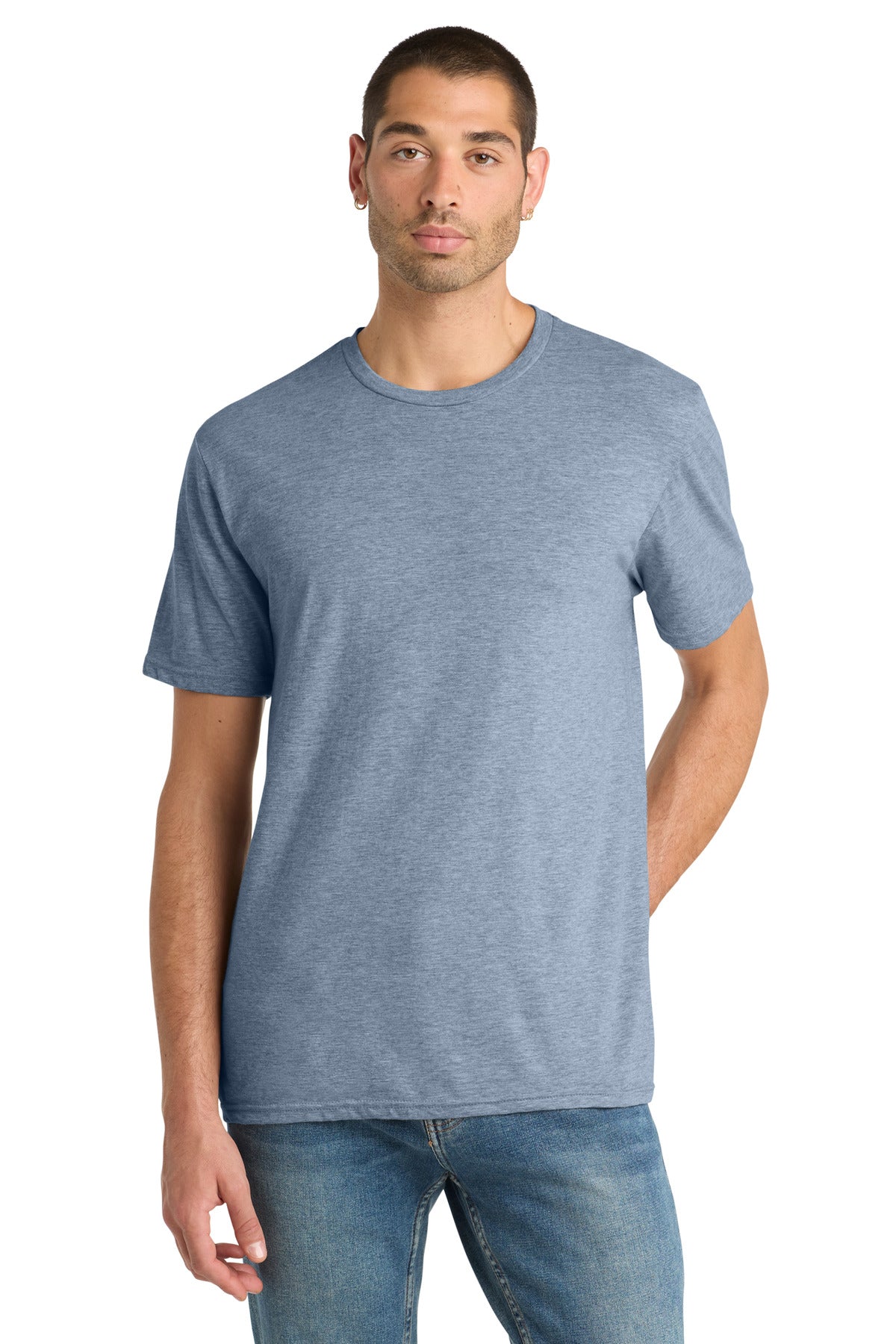 District Perfect Blend CVC Tee DM108 Flint Blue Heather