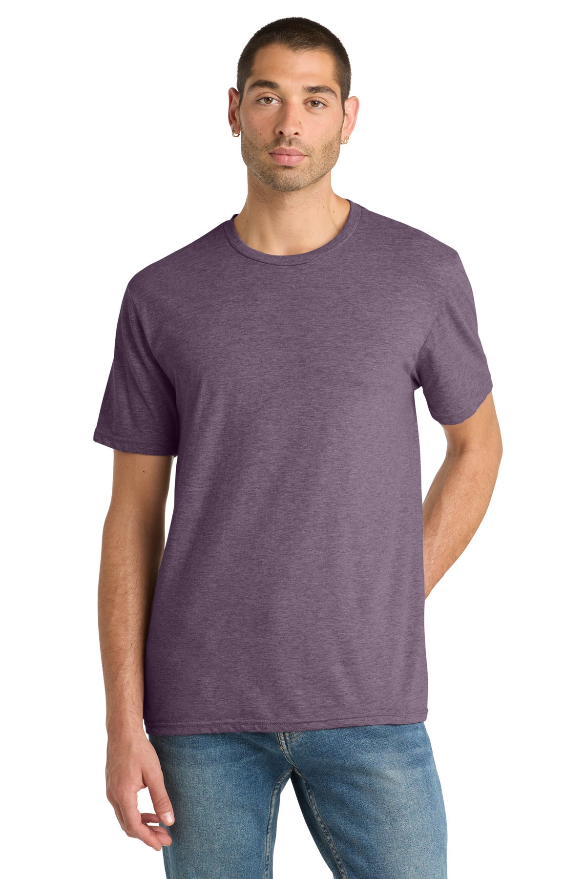 District Perfect Blend CVC Tee DM108 Heathered Eggplant