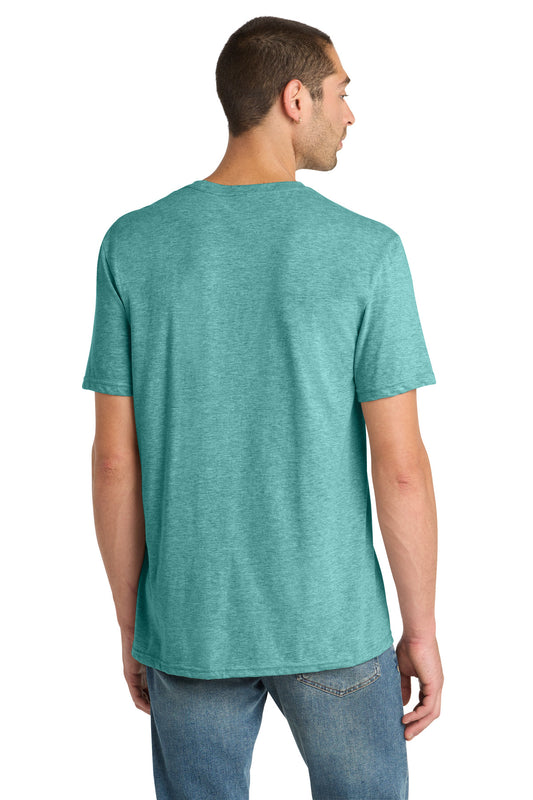 District Perfect Blend CVC Tee DM108 Heathered Eucalyptus Blue