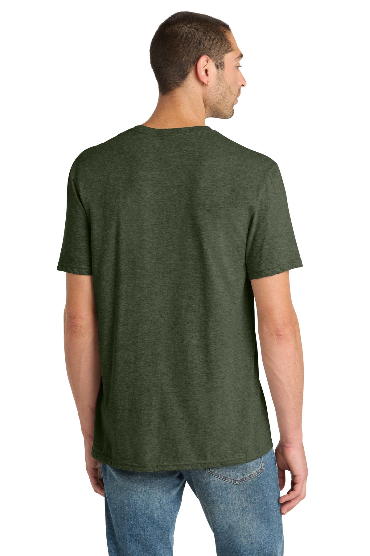 District Perfect Blend CVC Tee DM108 Heathered Forest Green
