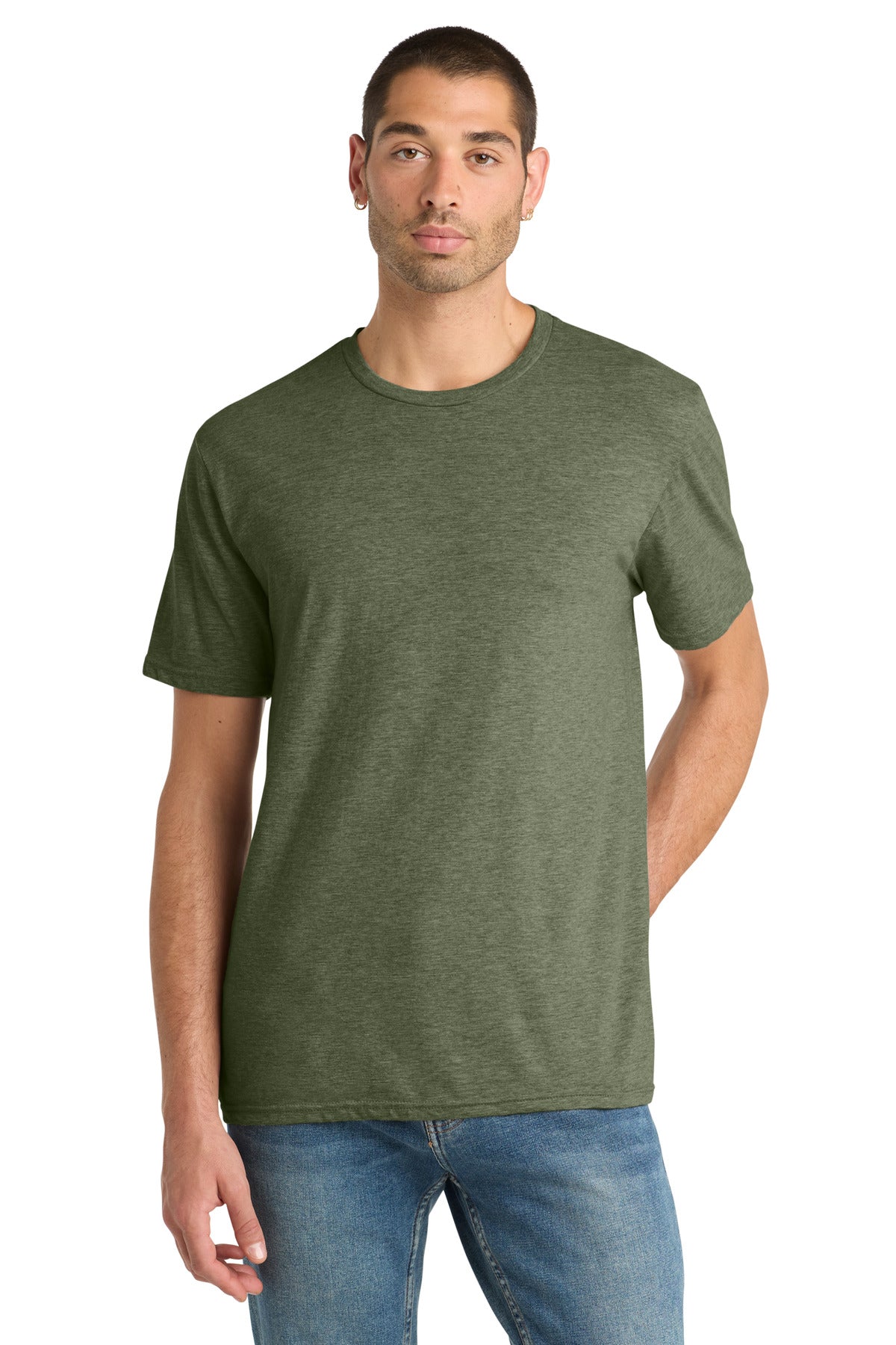 District Perfect Blend CVC Tee DM108 Heathered Olive