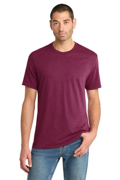 District Perfect Blend CVC Tee DM108 Raspberry Fleck